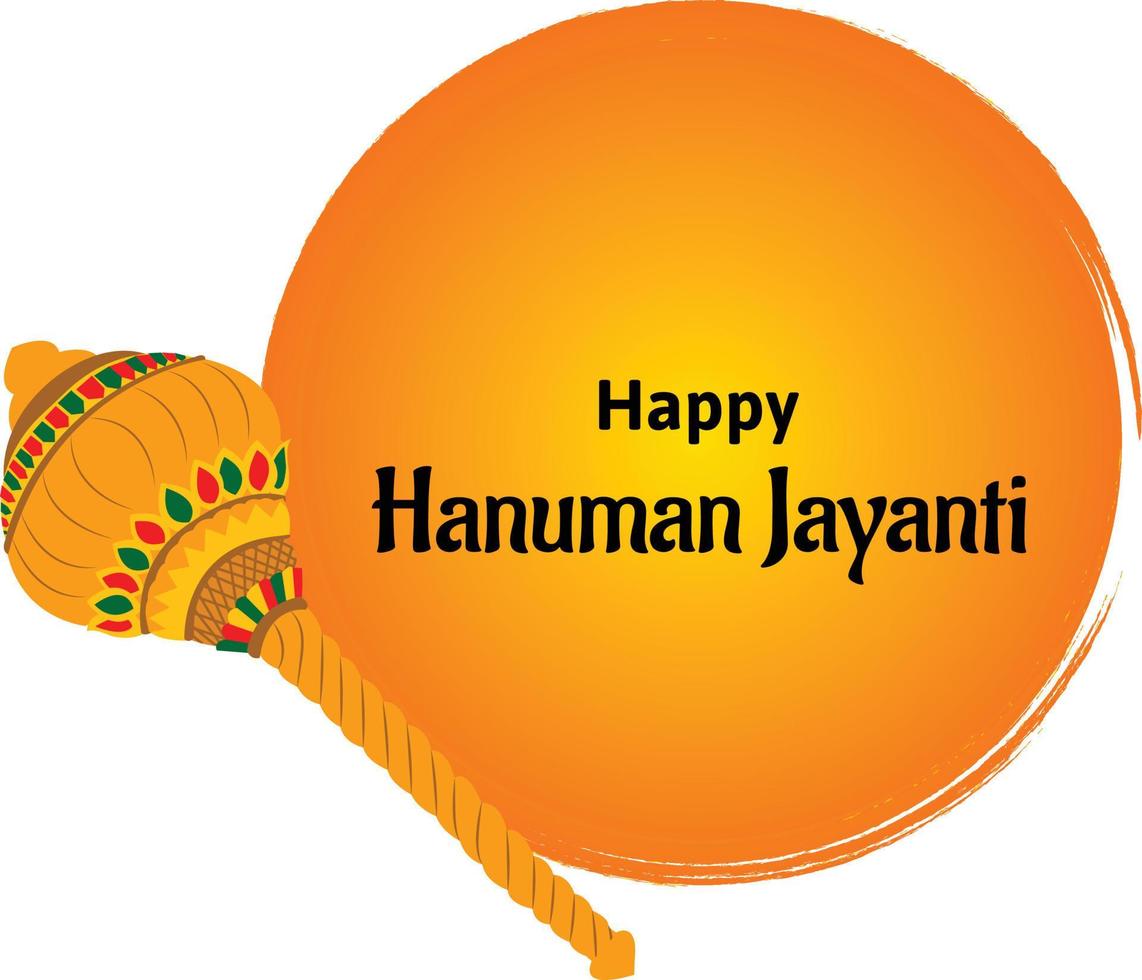 Happy Hanuman Jayanti Indian Hindu Festival Celebration Vector Design