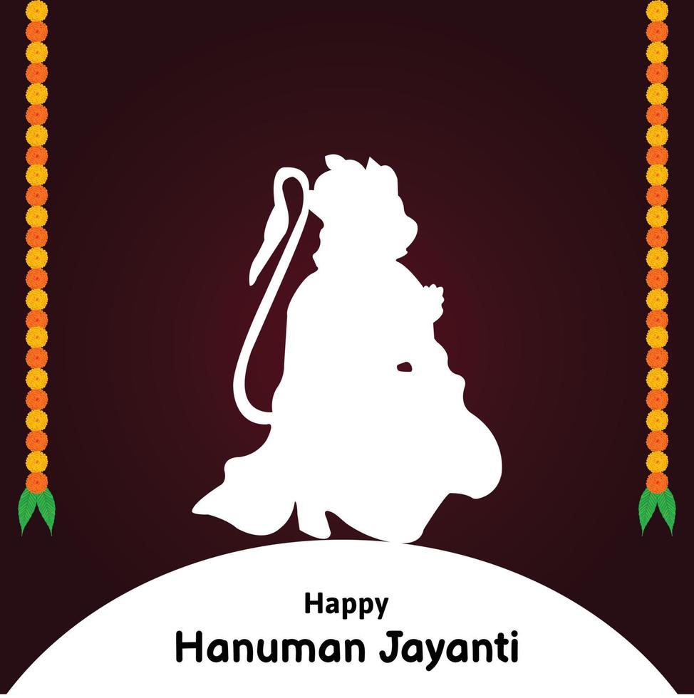 contento Hanuman Jayanti indio hindú festival celebracion vector diseño