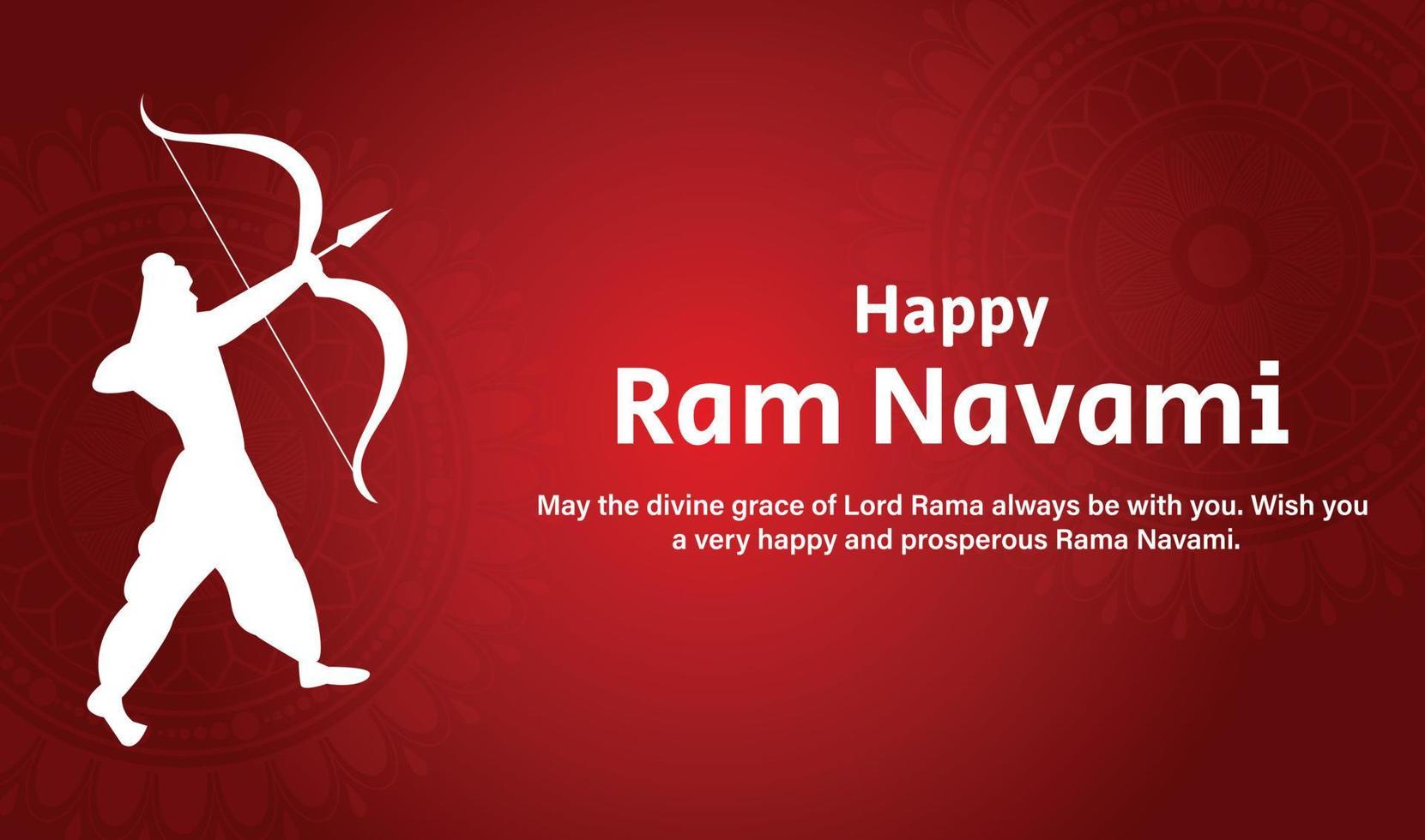 Shree Ram Navami Indian Hindu Festival Celebration Vector Design
