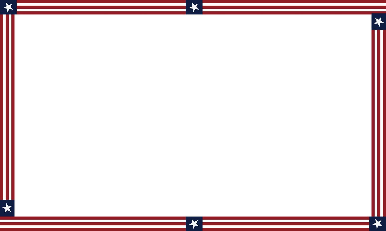 American patriotic border frame. Vector frame