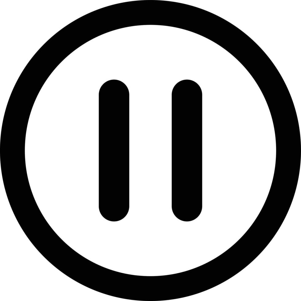 ilustración de diseño de icono de vector de botón de pausa