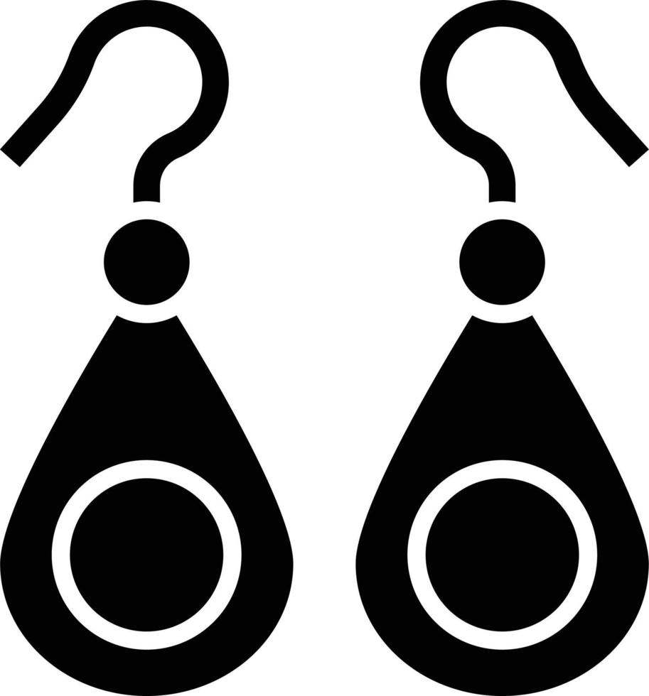Earrings Vector Icon Design Illustration