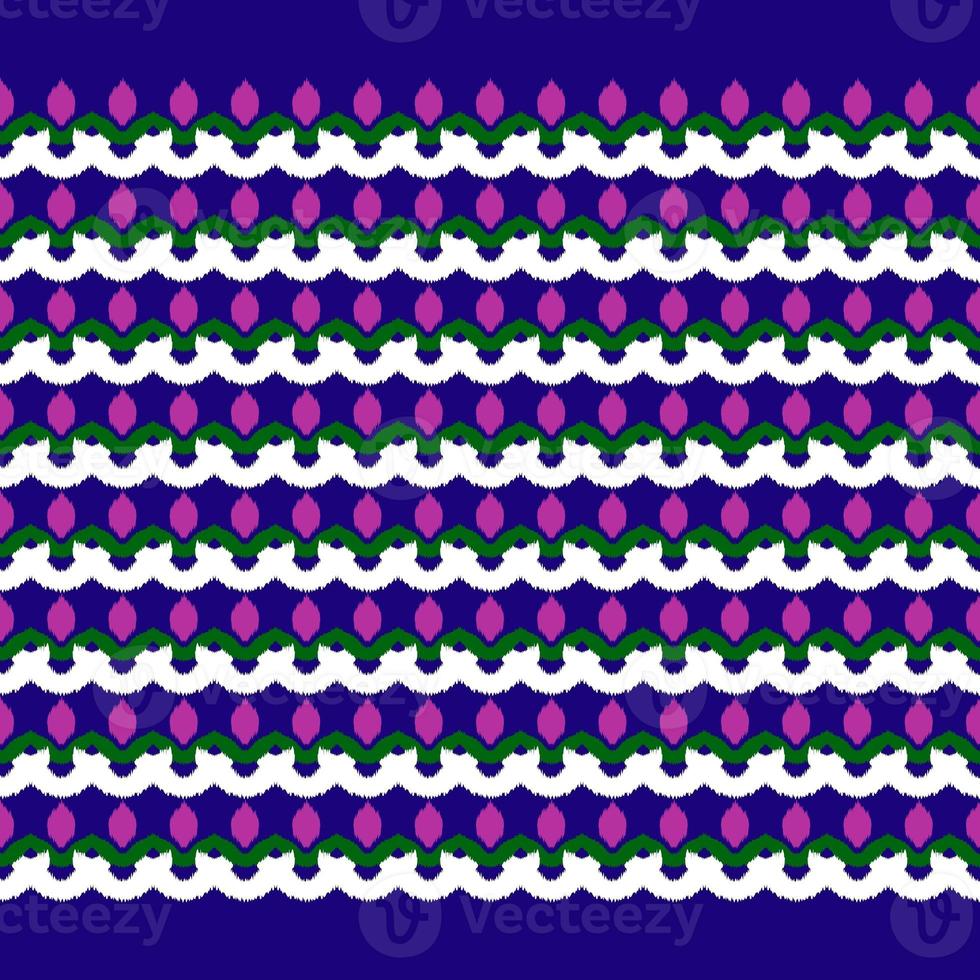 Ikat geometric folklore ornament, Tribal ethnic texture. Seamless striped pattern in Aztec style, Figure tribal embroidery, Scandinavian, Ikat pattern photo