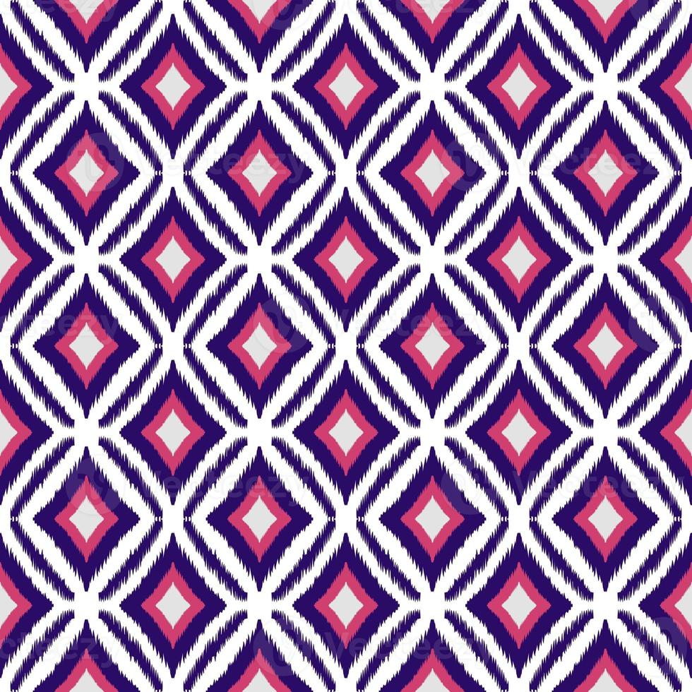 Ikat geometric folklore ornament, Tribal ethnic texture. Seamless striped pattern in Aztec style, Figure tribal embroidery, Scandinavian, Ikat pattern photo