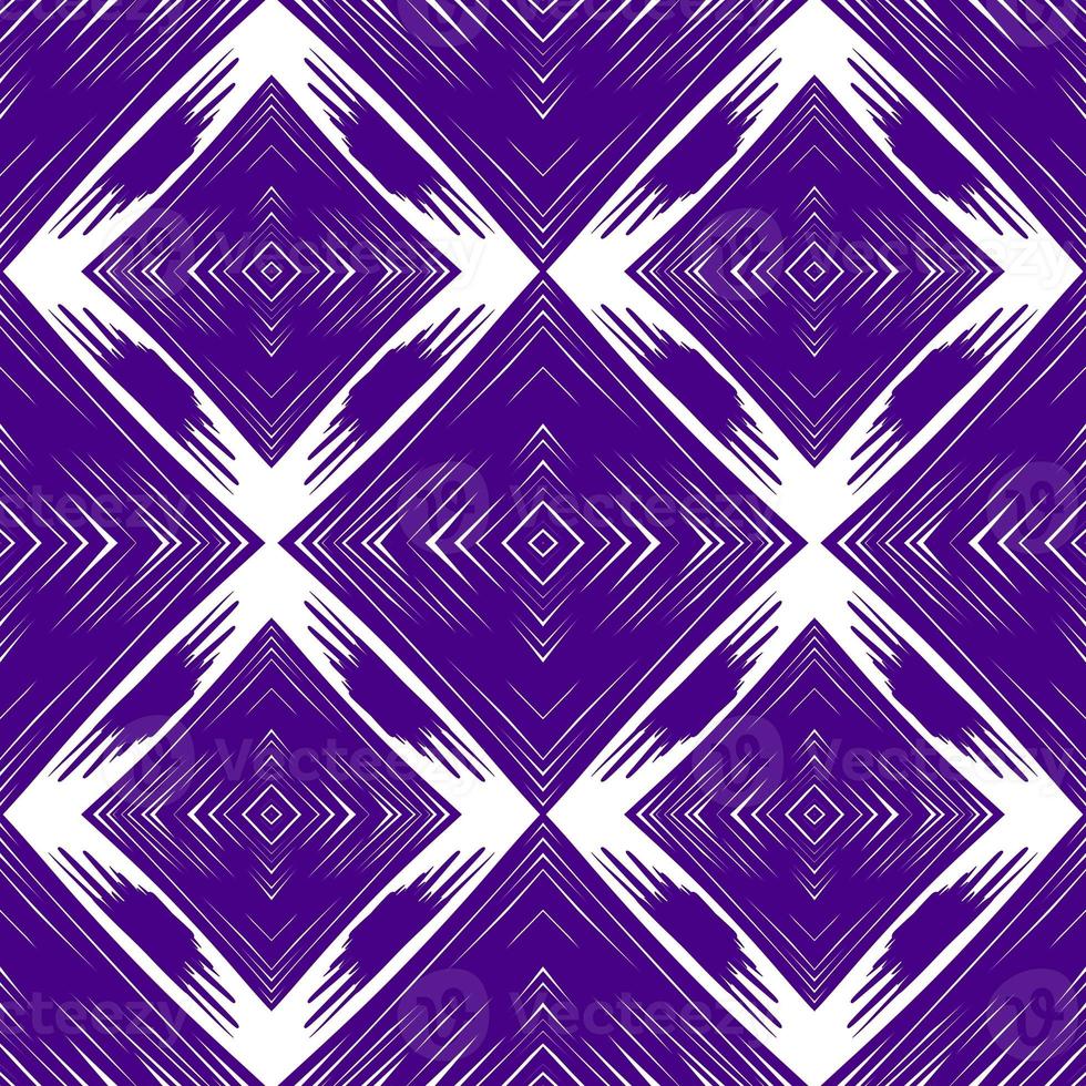 Ikat geometric folklore ornament, Tribal ethnic texture. Seamless striped pattern in Aztec style, Figure tribal embroidery, Scandinavian, Ikat pattern photo