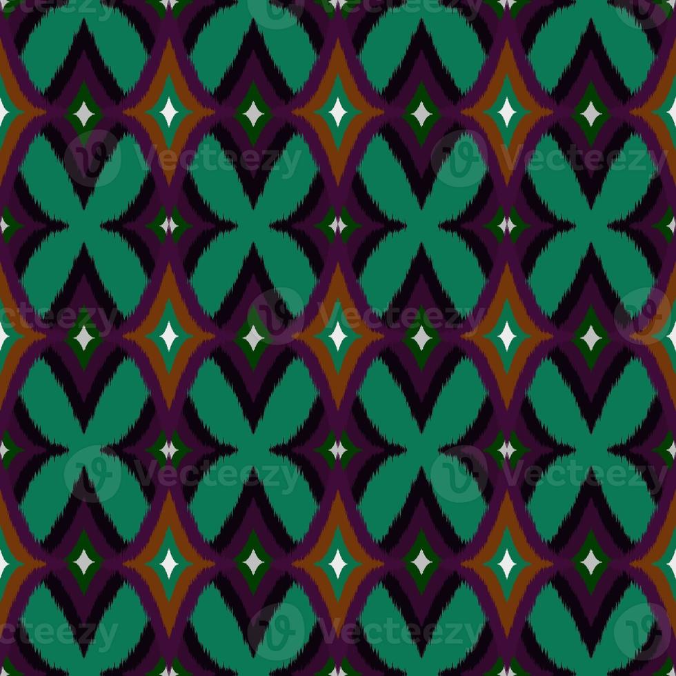 Ikat geometric folklore ornament, Tribal ethnic texture. Seamless striped pattern in Aztec style, Figure tribal embroidery, Scandinavian, Ikat pattern photo