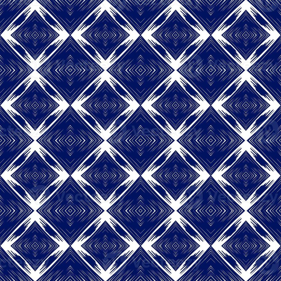 Ikat geometric folklore ornament, Tribal ethnic texture. Seamless striped pattern in Aztec style, Figure tribal embroidery, Scandinavian, Ikat pattern photo