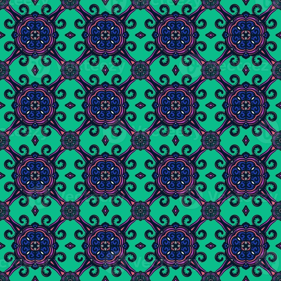Ikat geometric folklore ornament, Tribal ethnic texture. Seamless striped pattern in Aztec style, Figure tribal embroidery, Scandinavian, Ikat pattern photo