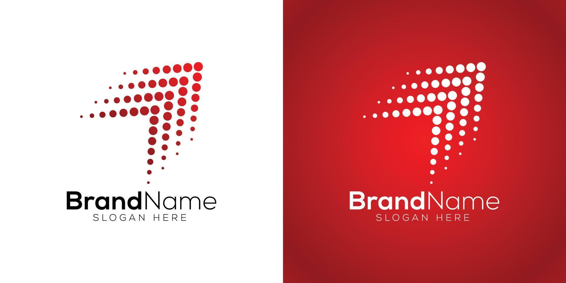 Business growth arrow logo design template on white and red background vector