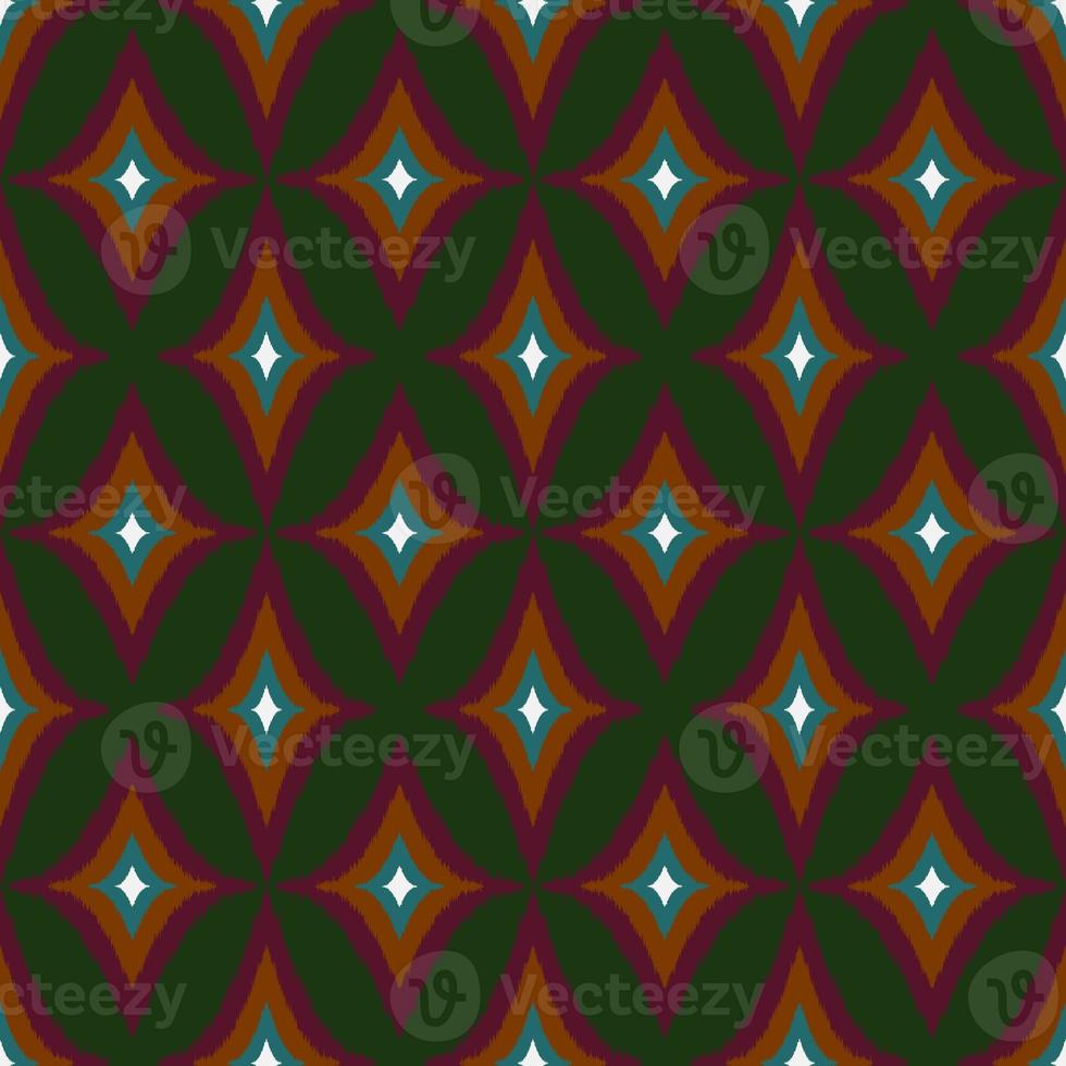 Ikat geometric folklore ornament, Tribal ethnic texture. Seamless striped pattern in Aztec style, Figure tribal embroidery, Scandinavian, Ikat pattern photo