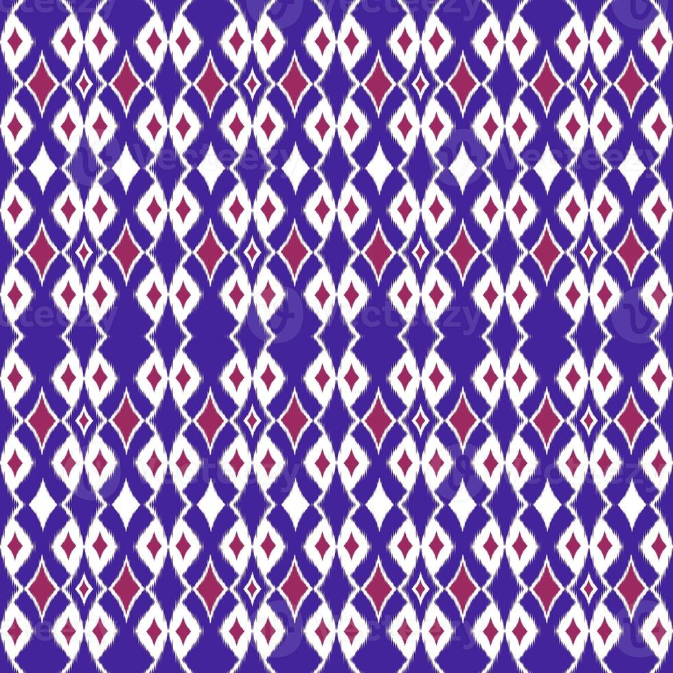 Ikat geometric folklore ornament, Tribal ethnic texture. Seamless striped pattern in Aztec style, Figure tribal embroidery, Scandinavian, Ikat pattern photo