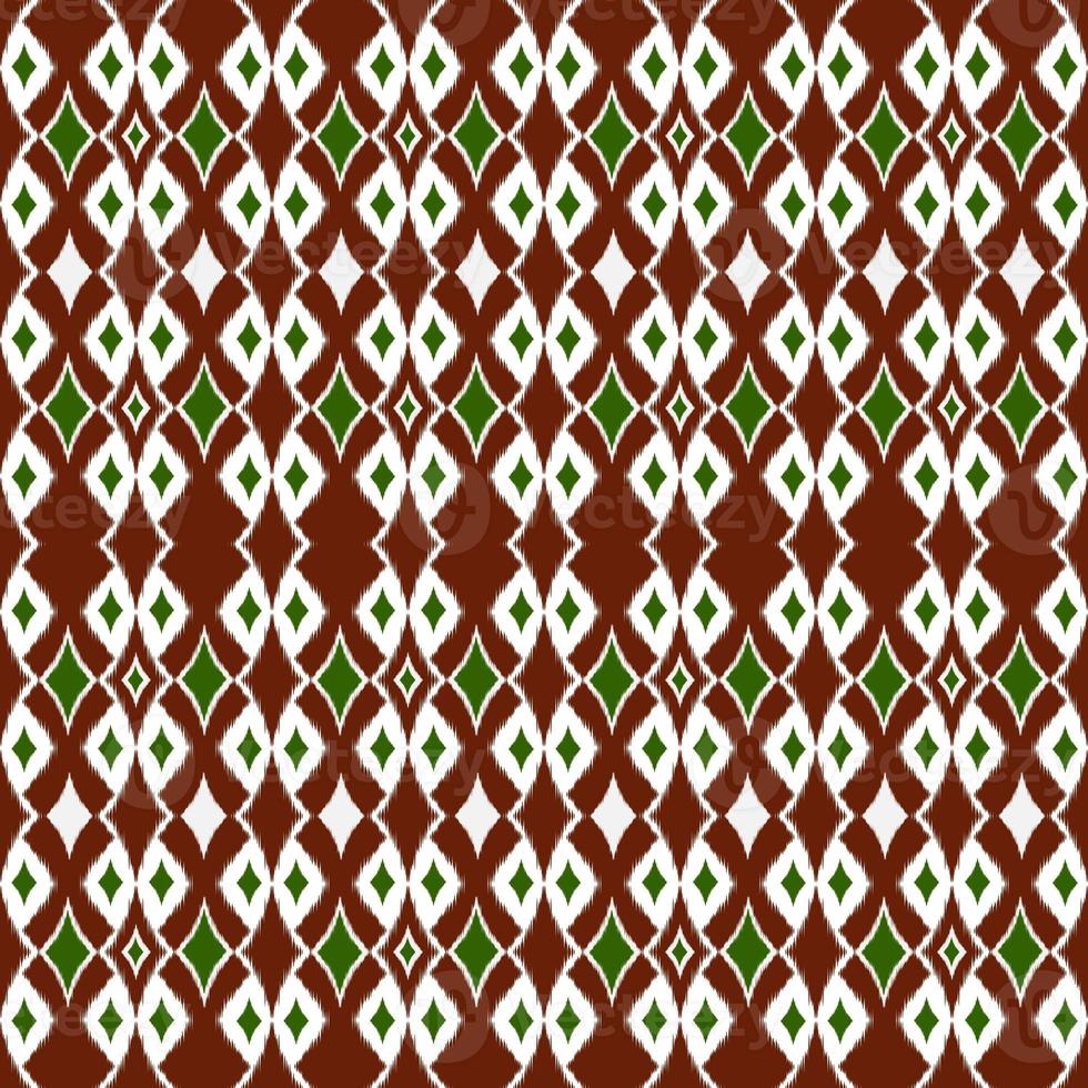 Ikat geometric folklore ornament, Tribal ethnic texture. Seamless striped pattern in Aztec style, Figure tribal embroidery, Scandinavian, Ikat pattern photo