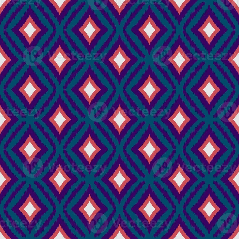 Ikat geometric folklore ornament, Tribal ethnic texture. Seamless striped pattern in Aztec style, Figure tribal embroidery, Scandinavian, Ikat pattern photo