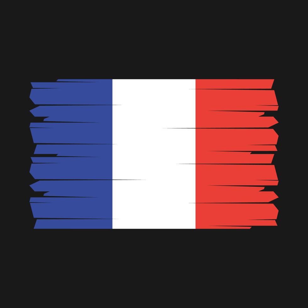 France Flag Brush Vector
