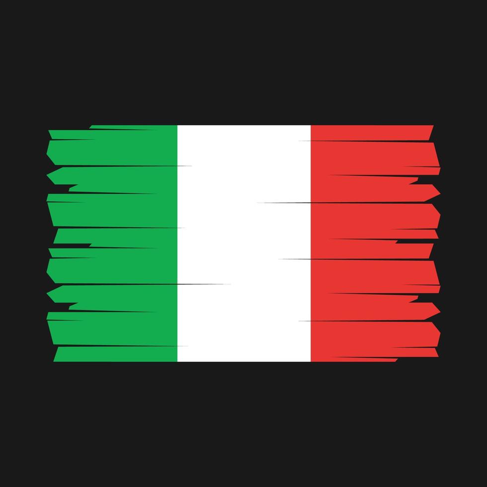 vector de pincel de bandera de italia