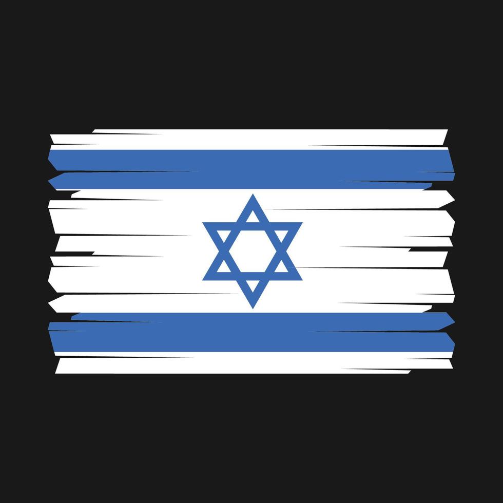 vector de pincel de bandera de israel