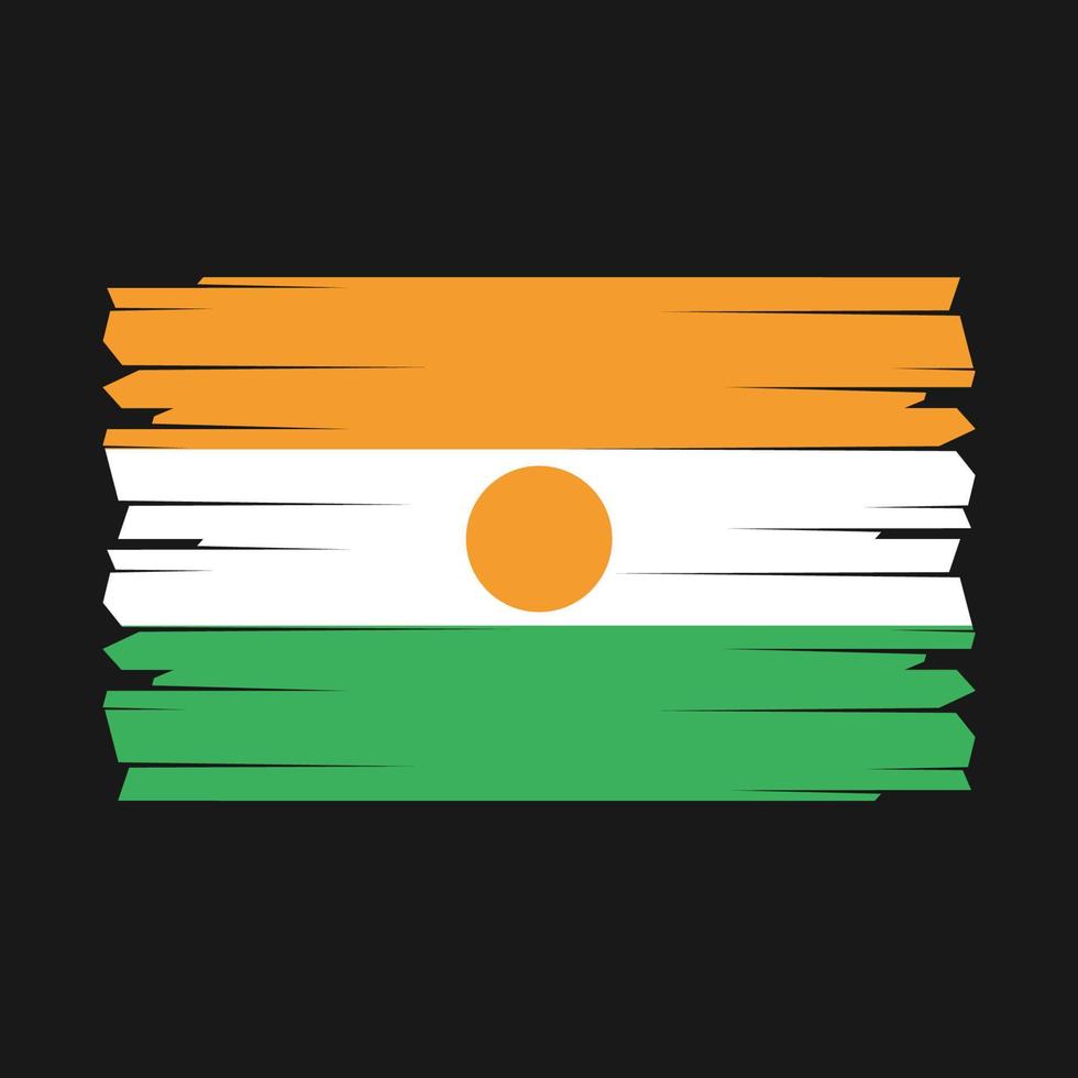 Niger Flag Brush Vector