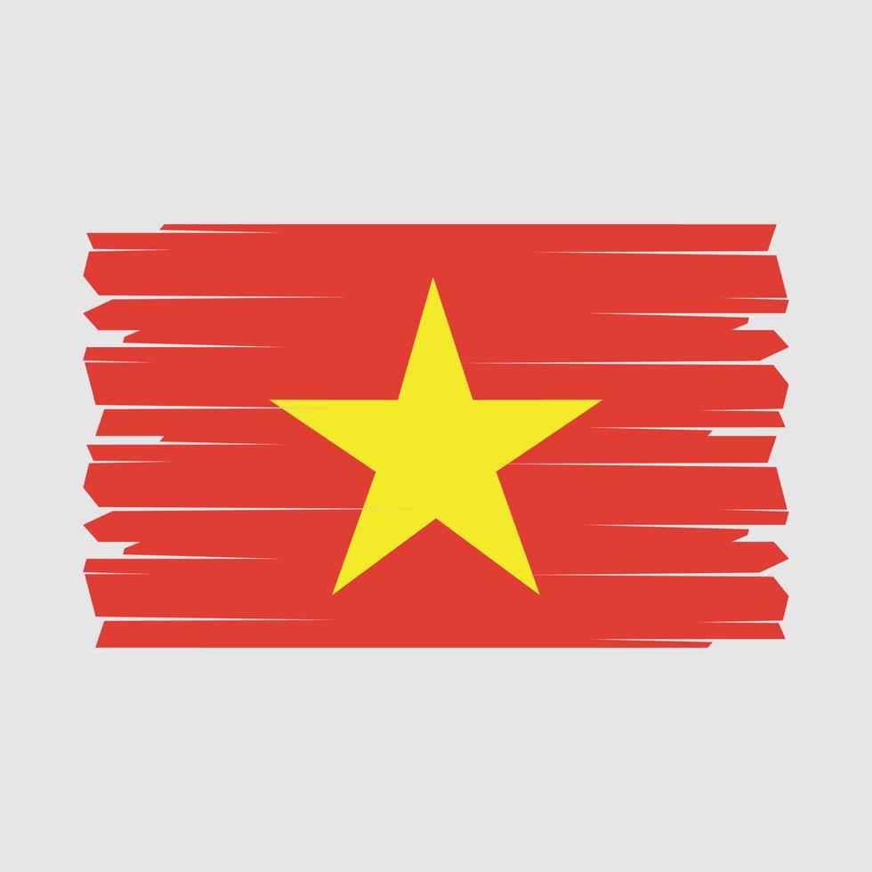 Vietnam Flag Brush Vector