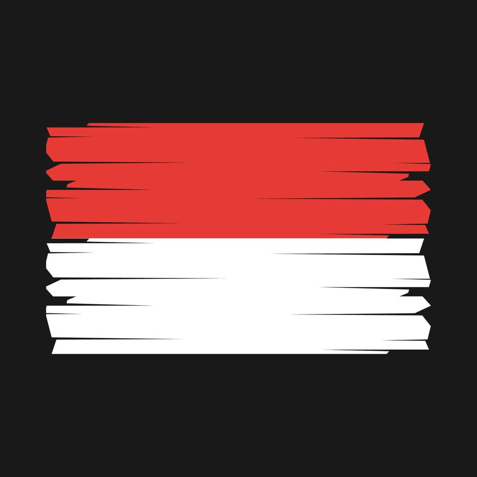 Indonesia Flag Brush Vector