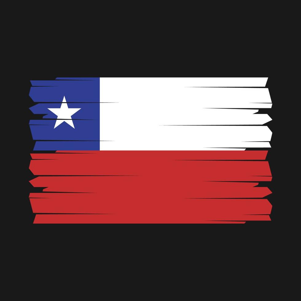 Chile Flag Brush Vector