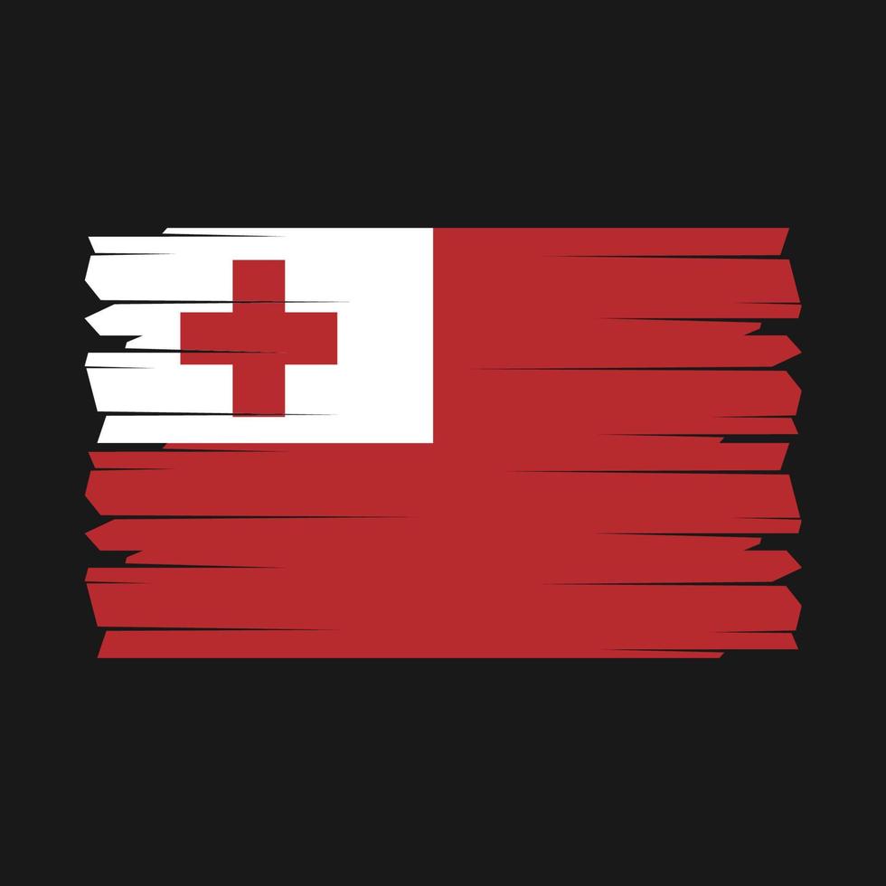 Tonga Flag Brush Vector
