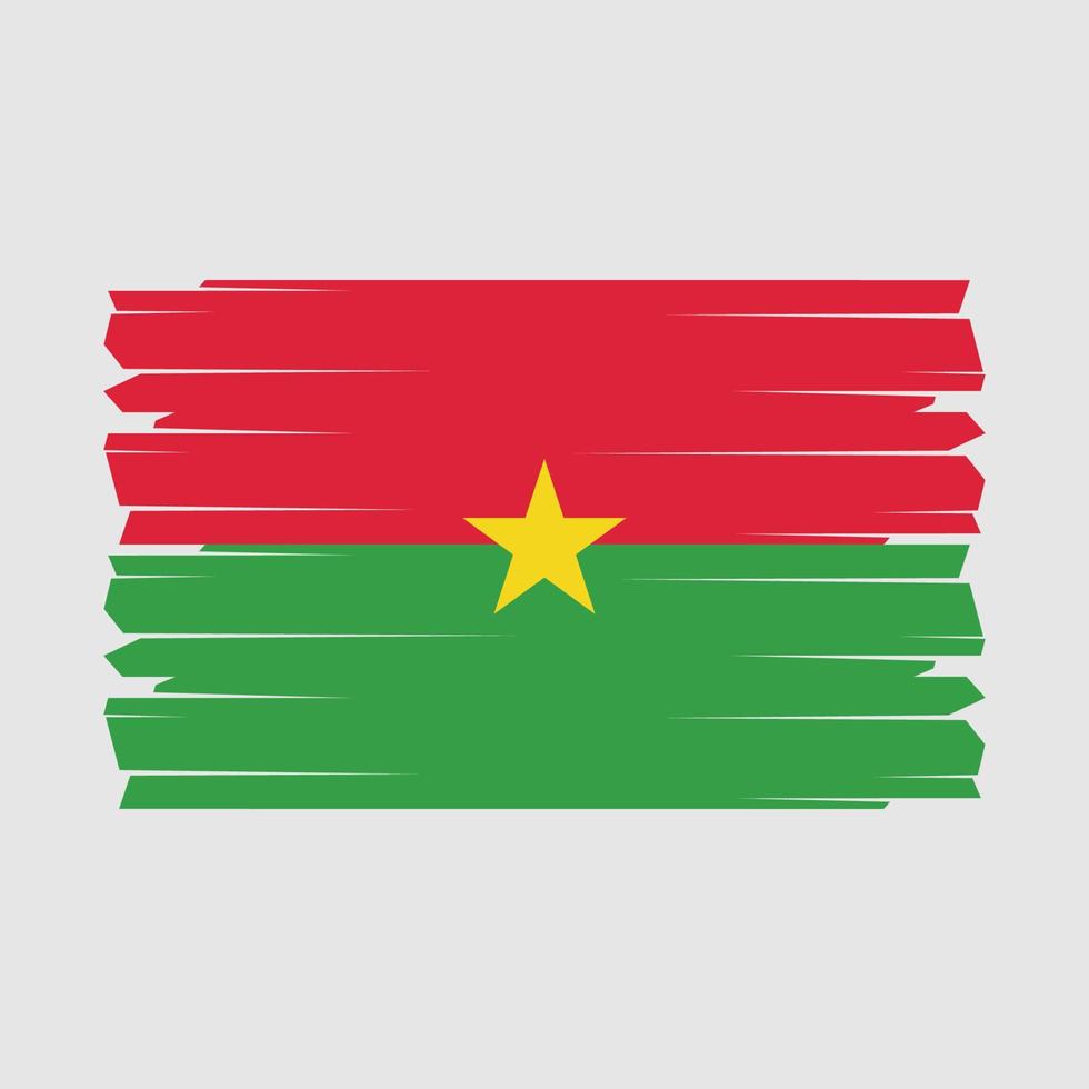 Burkina Faso Flag Brush Vector
