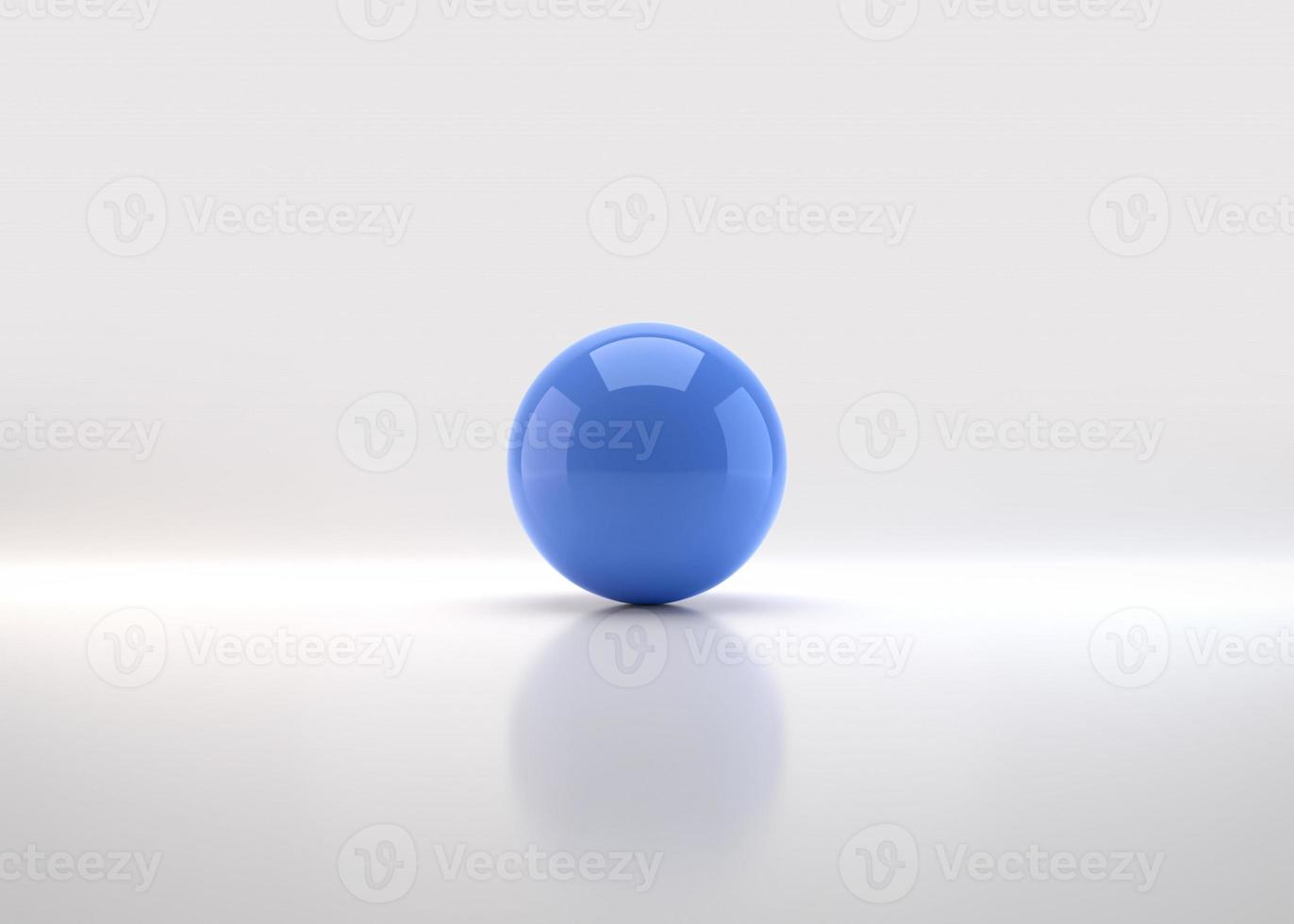 azul esfera con sombra. pelota. 3d hacer foto