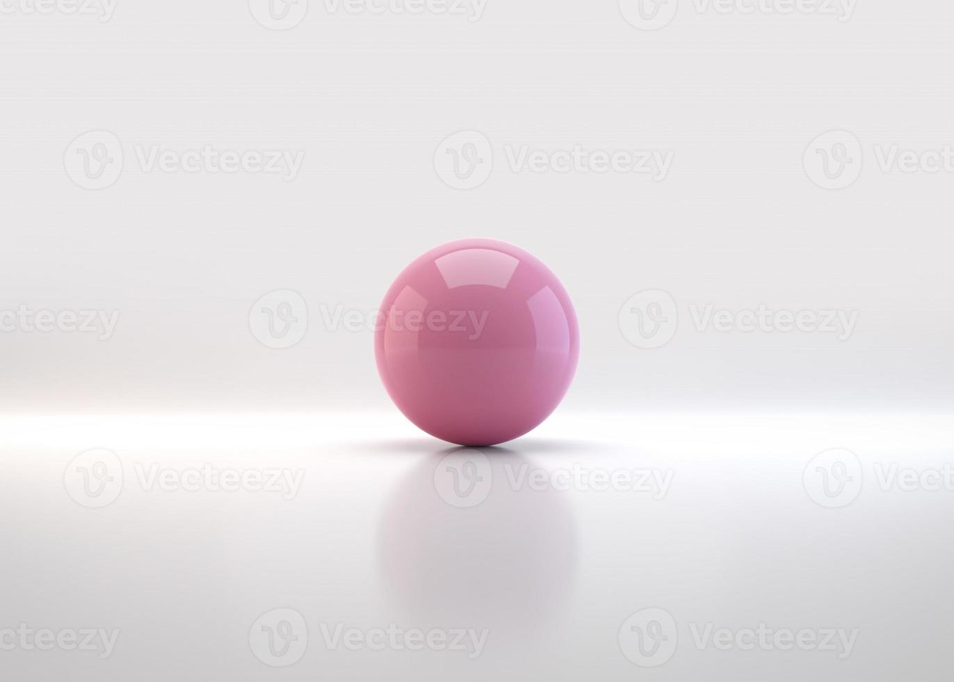 rosado esfera con sombra. pelota. 3d hacer foto