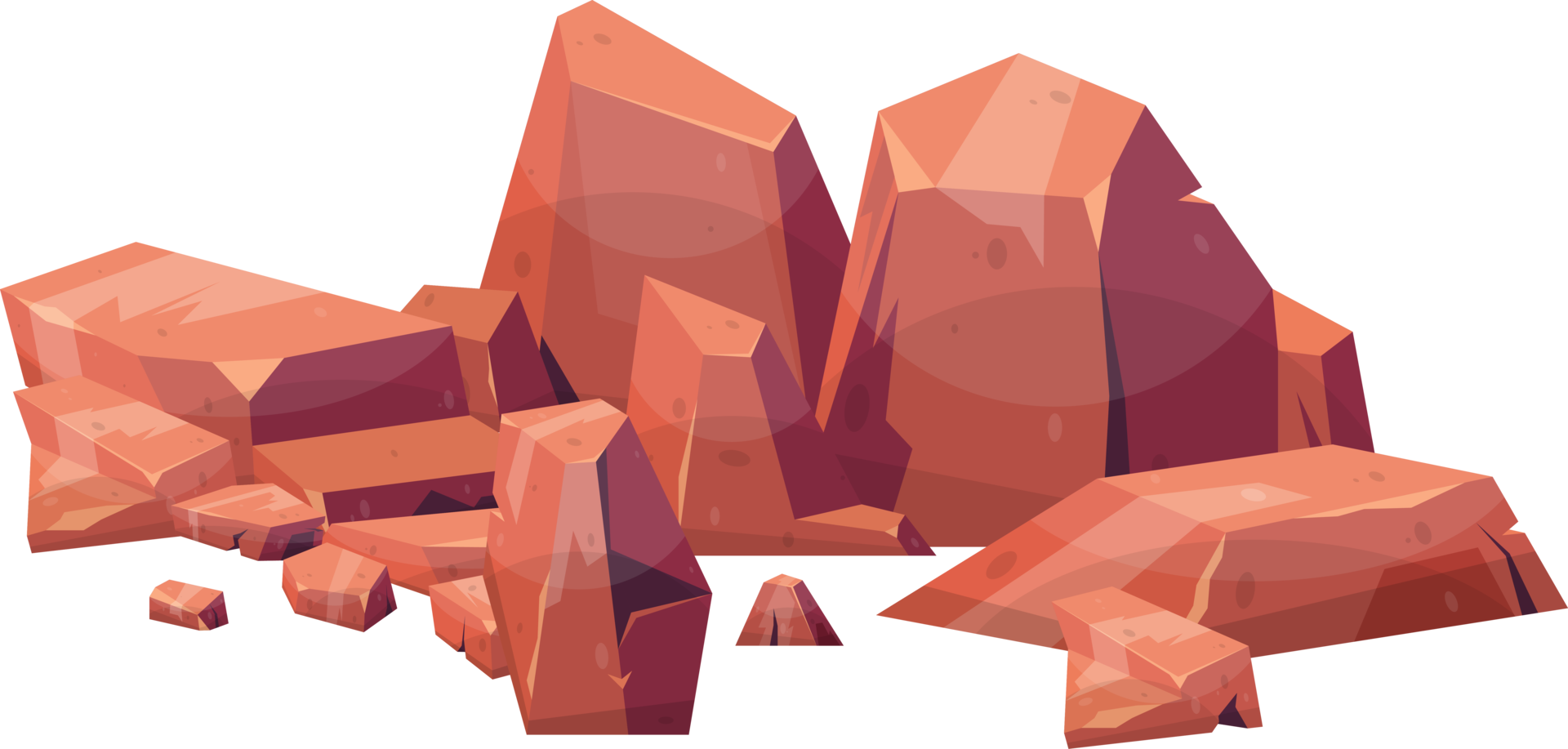 Cartoon mountain rock clip art png