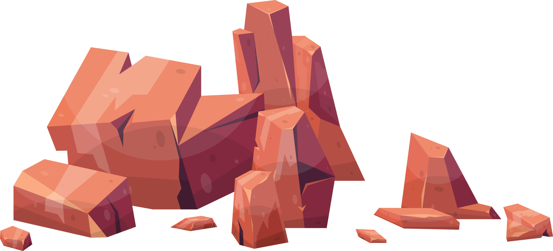 Cartoon mountain rock clip art png