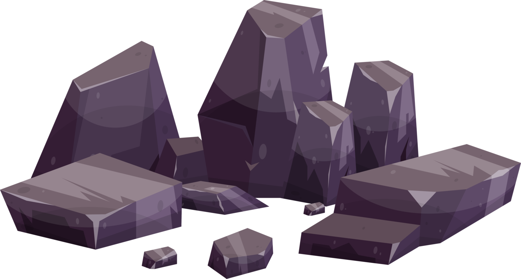 Cartoon mountain rock clip art png