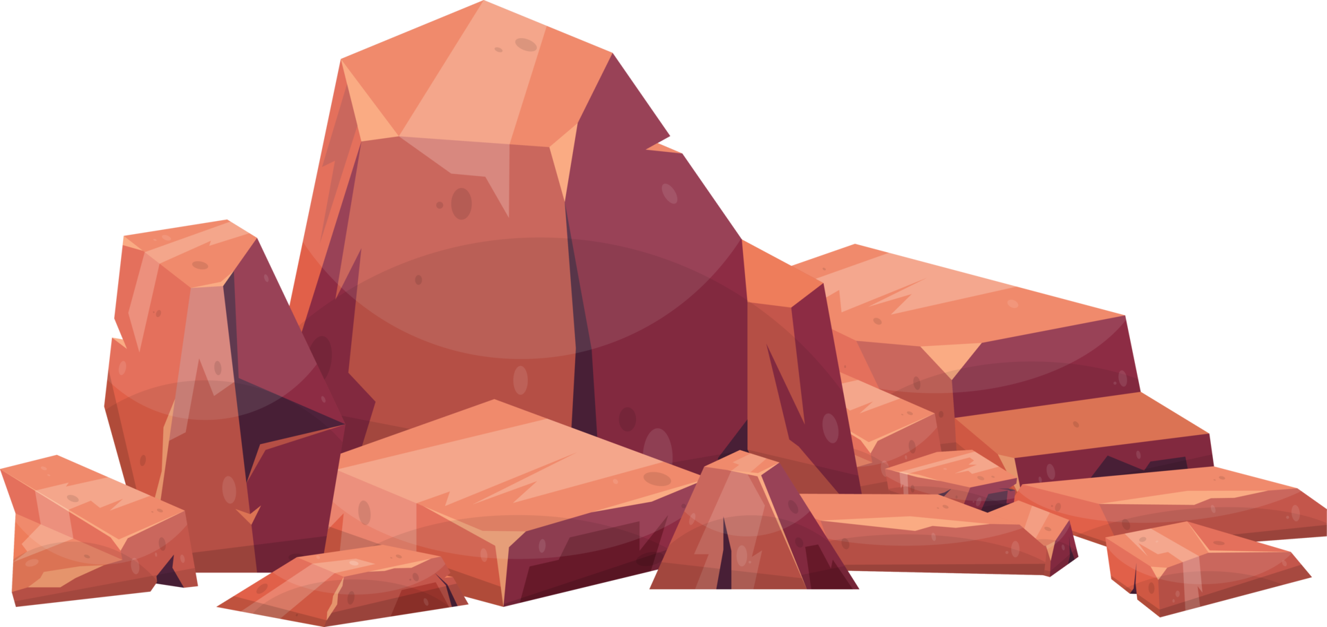 Cartoon mountain rock clip art png