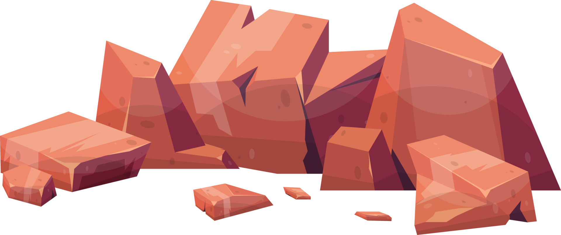 Cartoon mountain rock clip art png