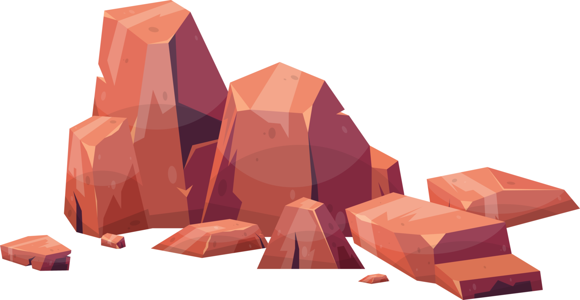 Cartoon mountain rock clip art png