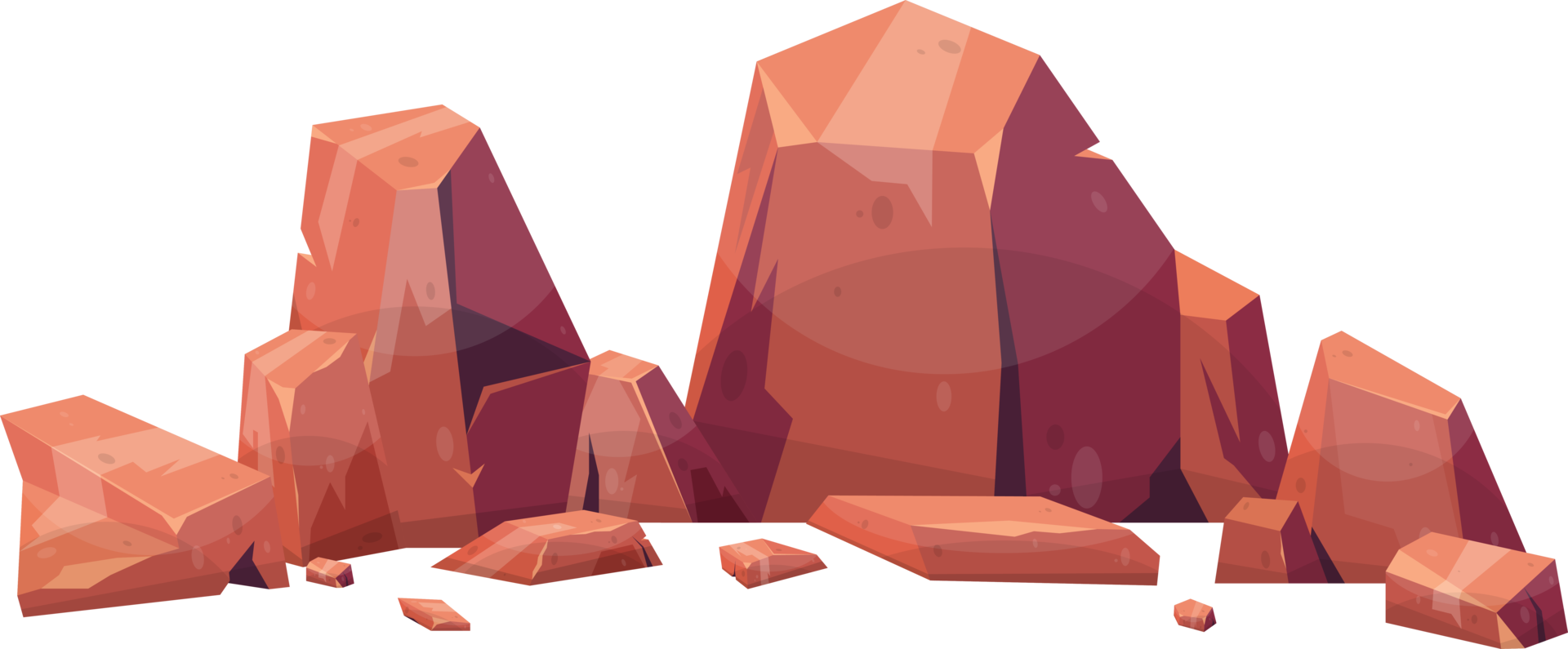 Cartoon mountain rock clip art png