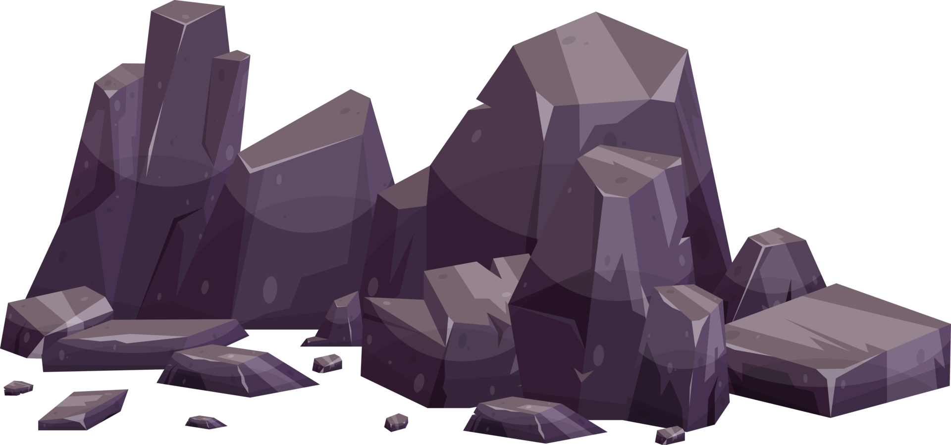 tecknad serie berg sten klämma konst png