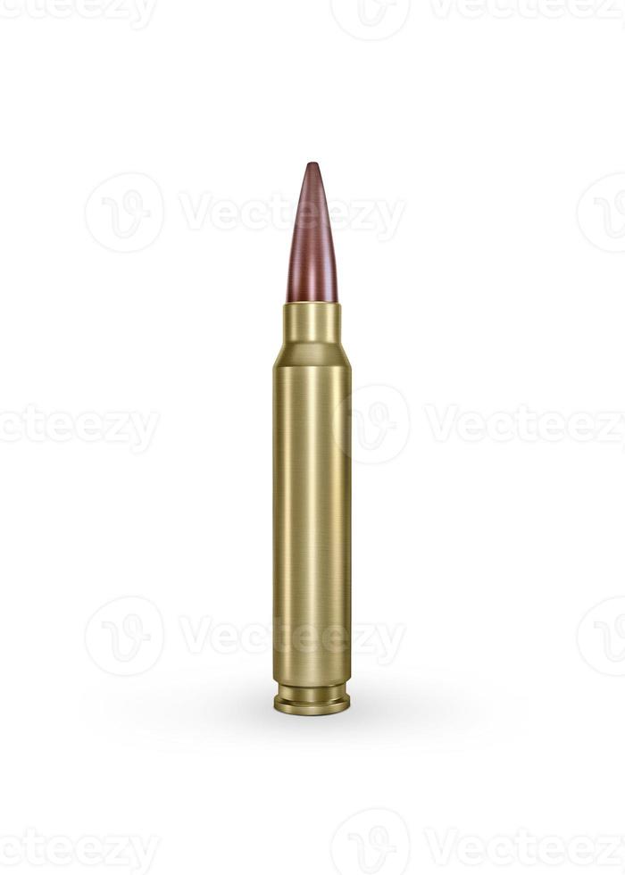 bullets on a white background. 3d render photo