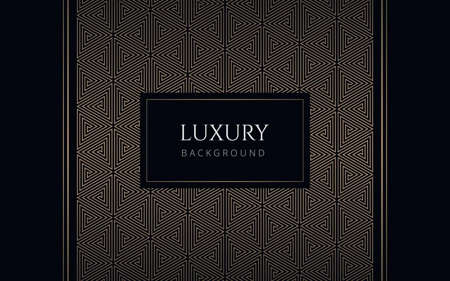 Luxury abstract black and gold triangle pattern. Formal premium background template useful for invitation design, gift card, voucher, gift coupon, VIP invitation. Elegant geometric triangular backdrop vector