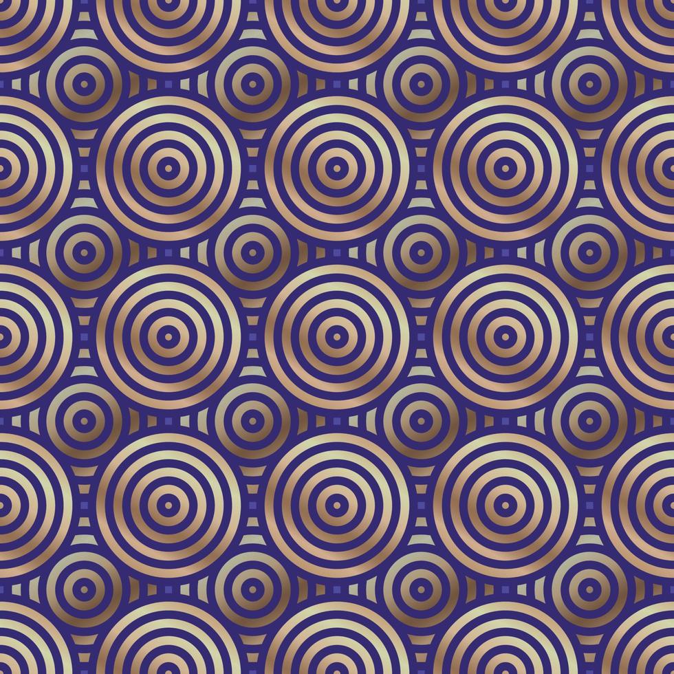 Vector design seamless pattern of circles for labels and frames for packaging luxury goods in a trendy linear style a simple and bright gold foil background on a purple background