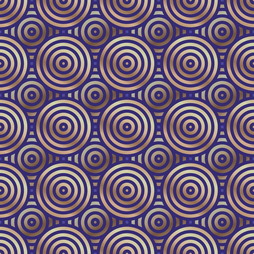 Vector design seamless pattern of circles for labels and frames for packaging luxury goods in a trendy linear style a simple and bright gold foil background on a purple background