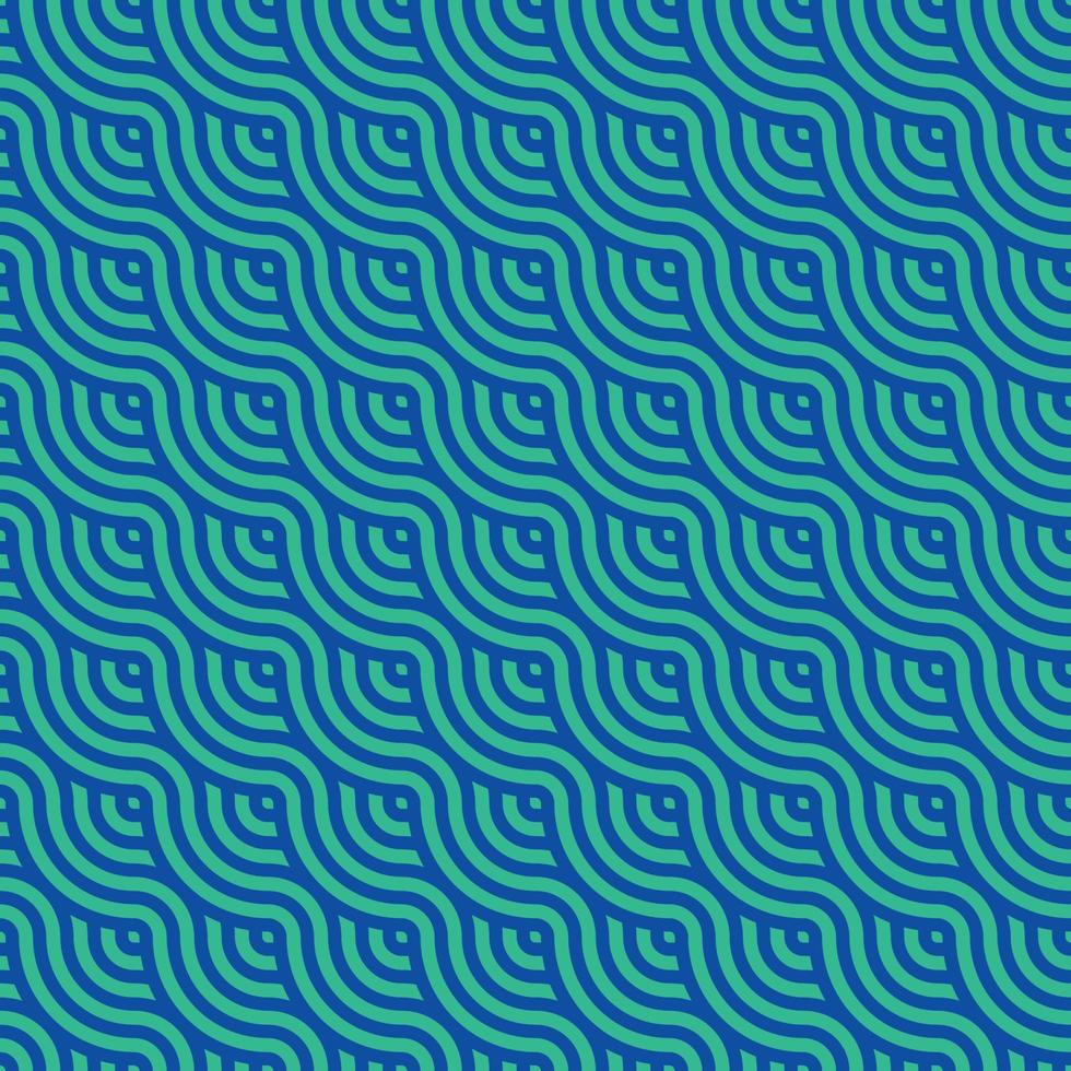 Vector design seamless pattern of sea wave or scale for labels and frames for packaging luxury goods in a trendy linear style a simple and bright blue lines on a light blue background