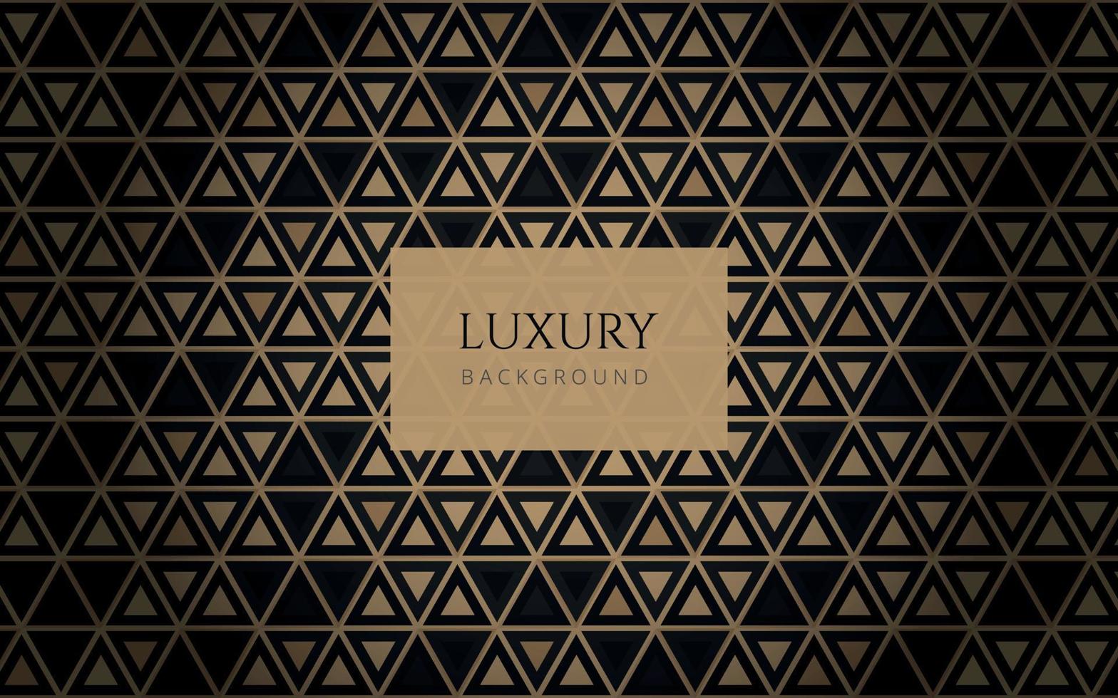 Luxury abstract black and gold triangle pattern. Formal premium background template useful for invitation design, gift card, voucher, gift coupon, VIP invitation. Elegant geometric triangular backdrop vector