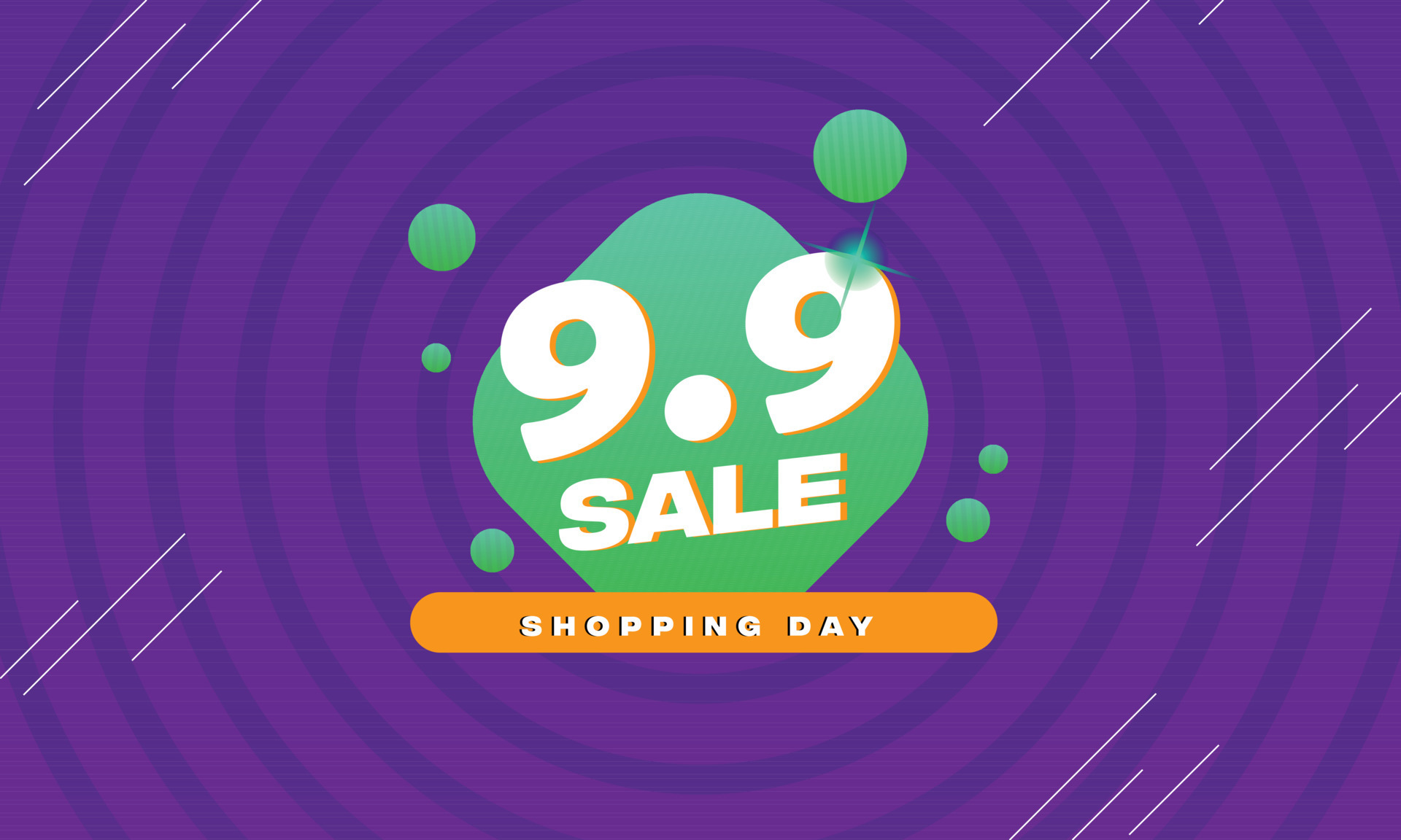 9.9 Shopping day banner flash Sale online shopping banner. template