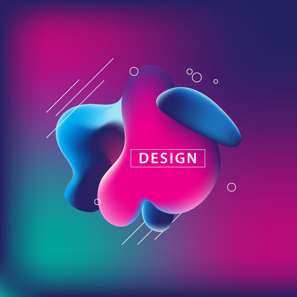 Fluid background and line design vector