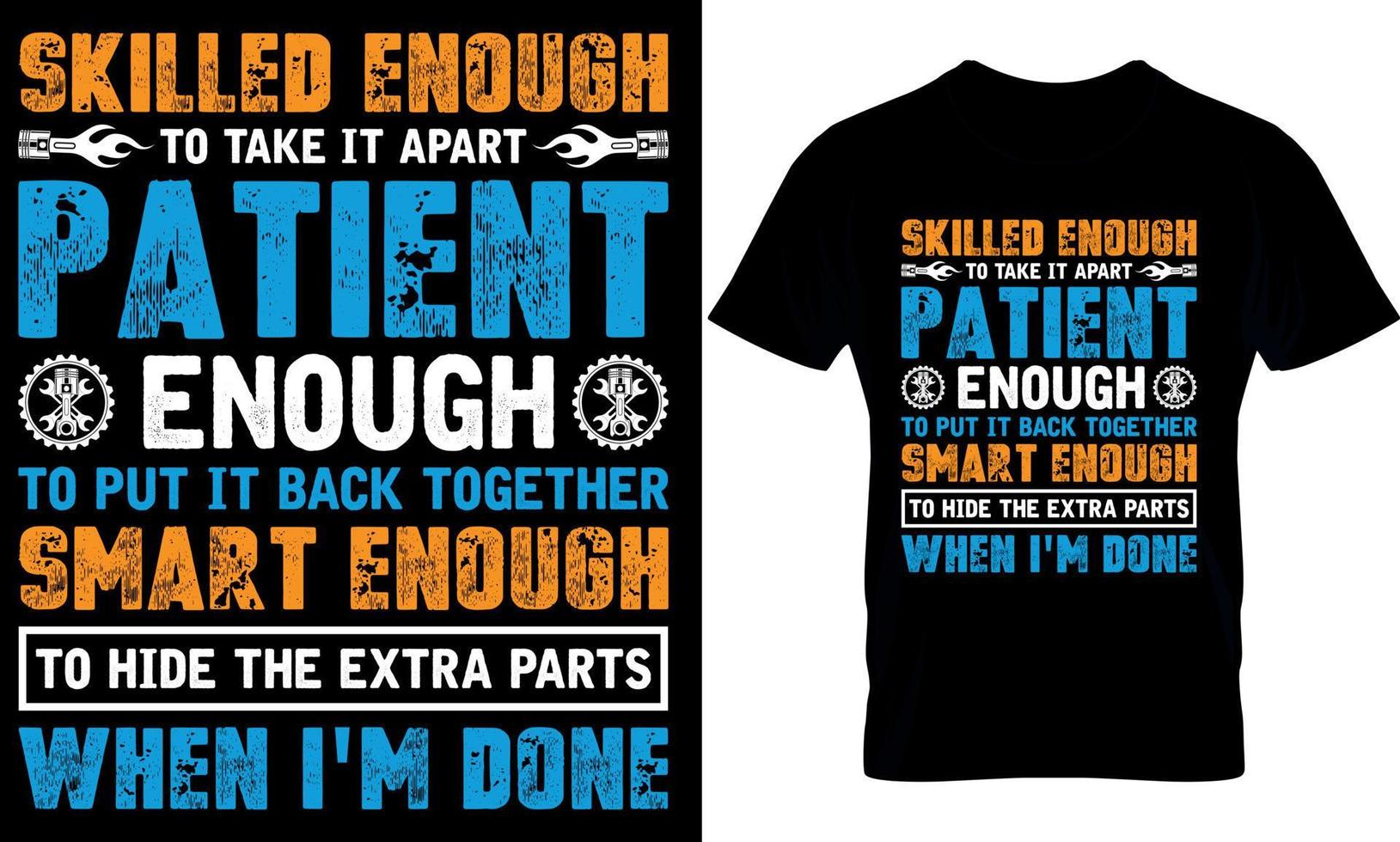 typography t-shirt design. Mechanic t-shirt design. Mechanic t shirt design. Mechanic design. vector