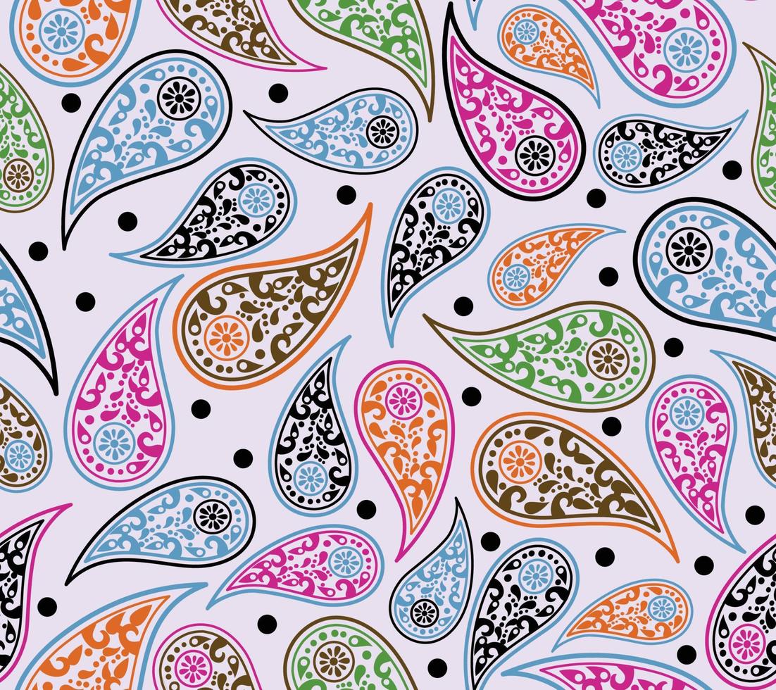 Paisley seamless pattern. Vintage background. Decorative style. Fantastic vector textile print