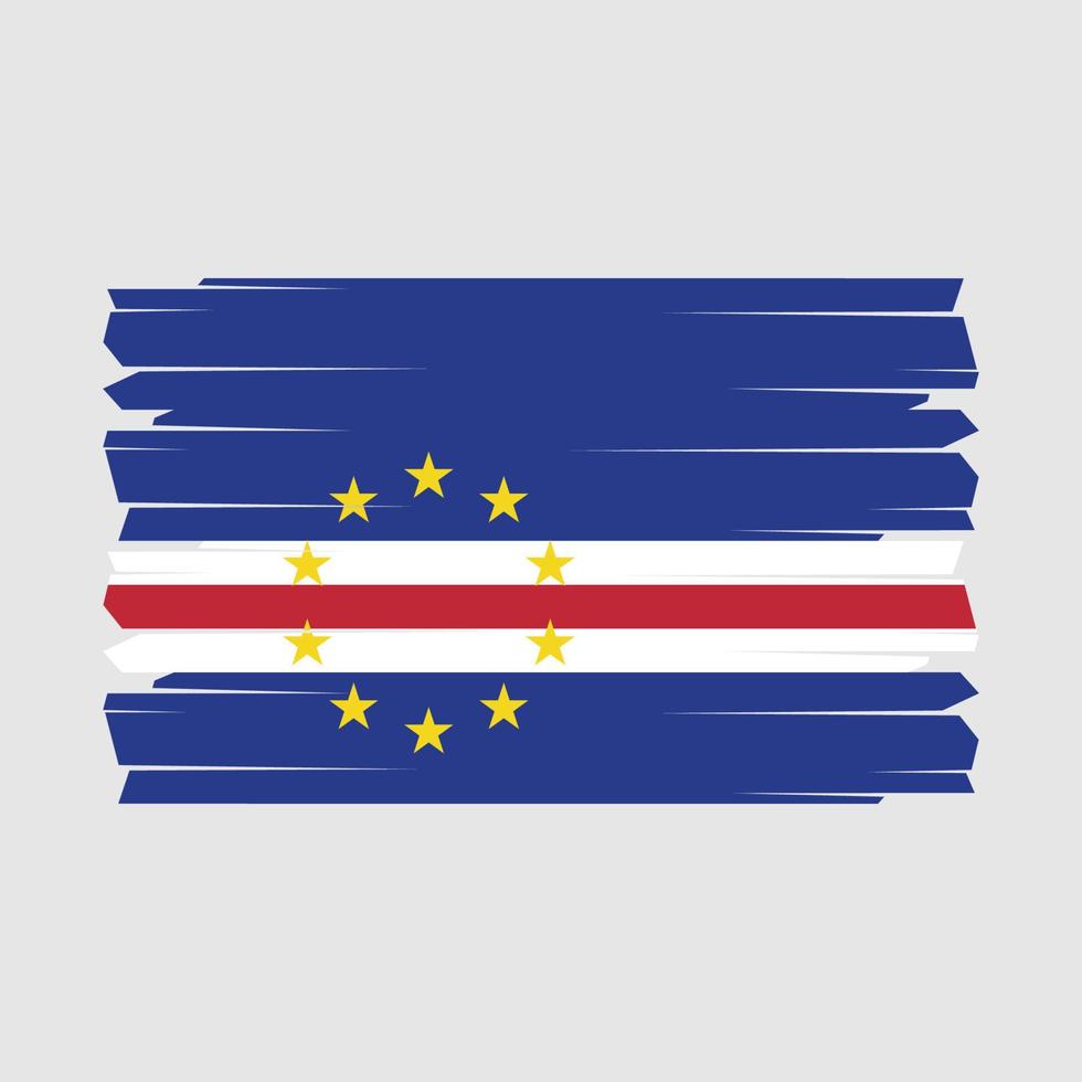 vector de pincel de bandera de cabo verde