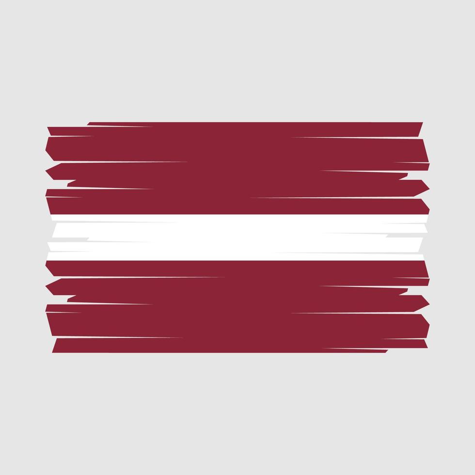 Latvia Flag Brush Vector