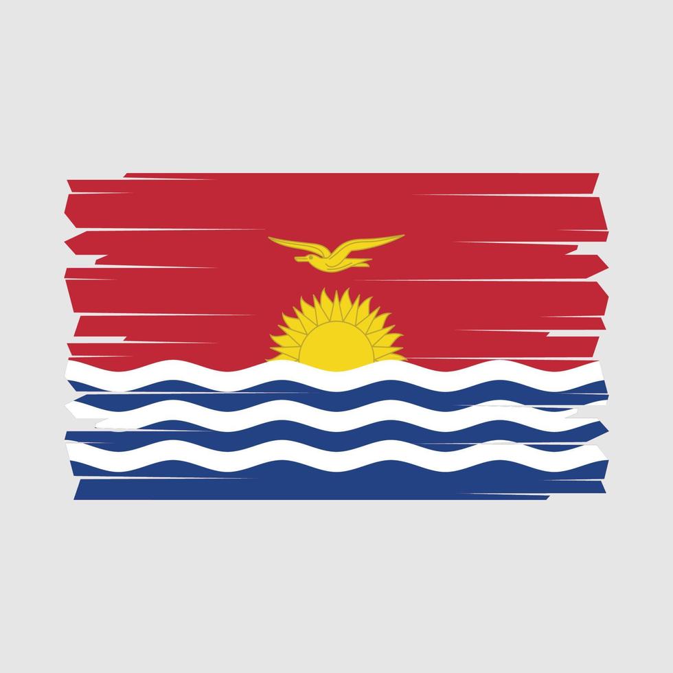 vector de pincel de bandera de kiribati