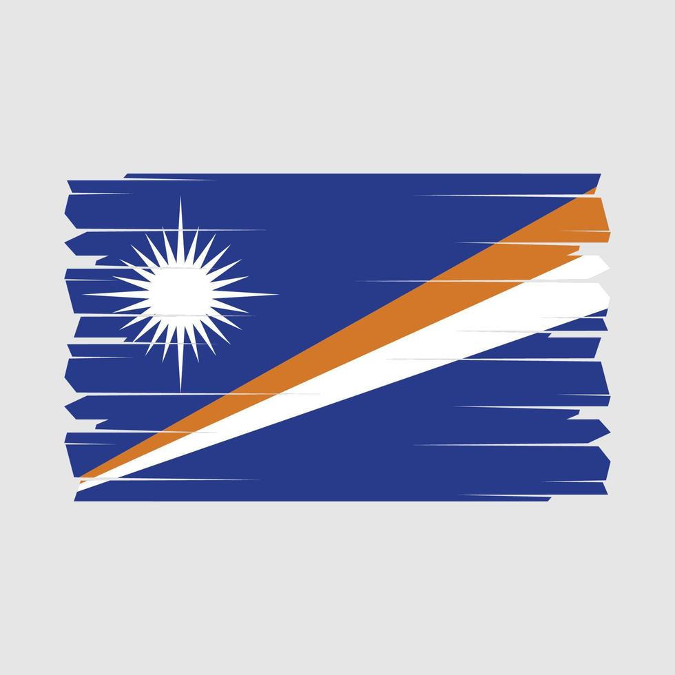 Marshall Islands Flag Brush Vector